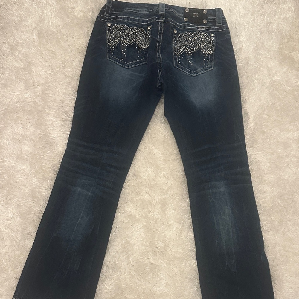 Stylish Blue Embellished Women's Jeans